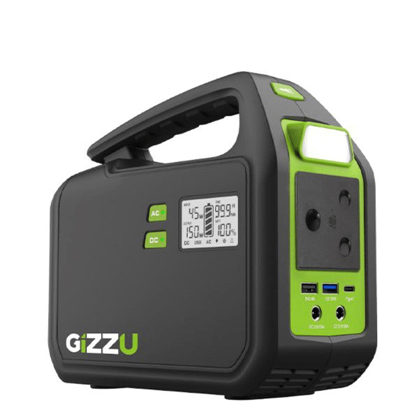 gizzu 242wh portable power station with sa plug